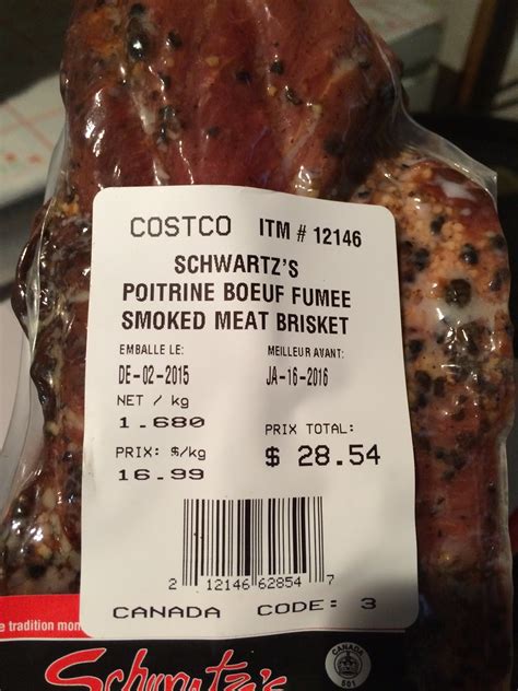 schwartz montreal smoked meat costco.